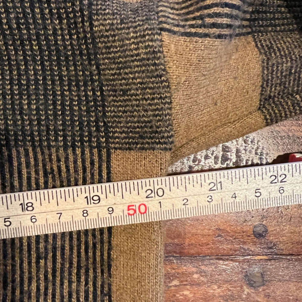 Madewell Black Golden Brown Buffalo-Style Inkcheck Plaid Sweater XS - Picture 6 of 8